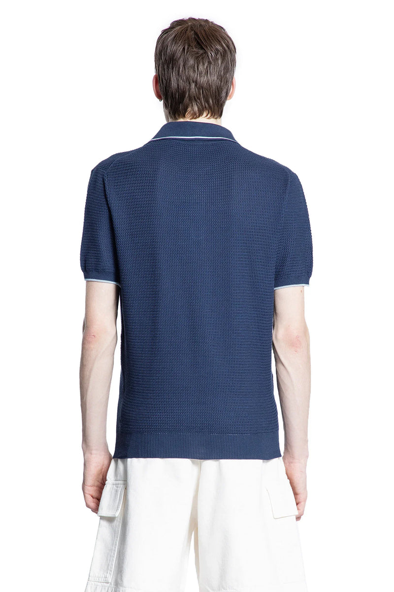 Silk Cotton Knit Polo Shirt - Antonioli.eu