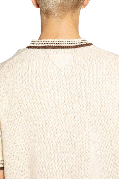 PRADA MAN BEIGE KNITWEAR