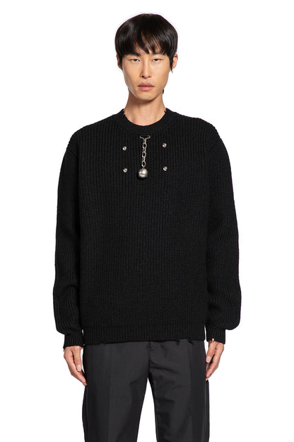 Distressed Wool Jumper with Charms