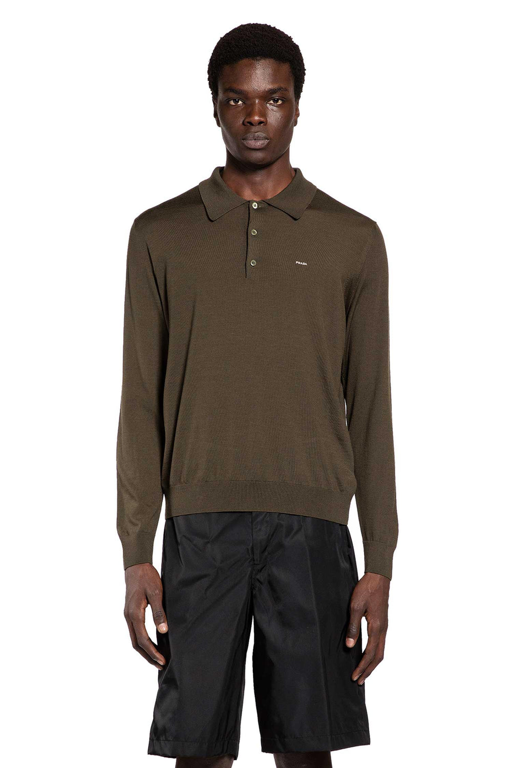 PRADA Supefine Wool Knit Polo man