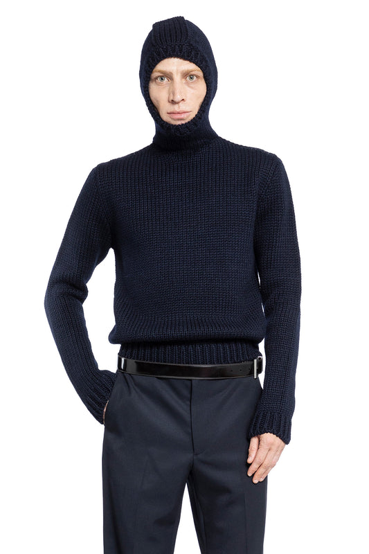 PRADA MAN BLUE KNITWEAR