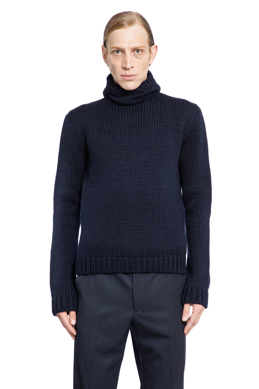 PRADA MAN BLUE KNITWEAR