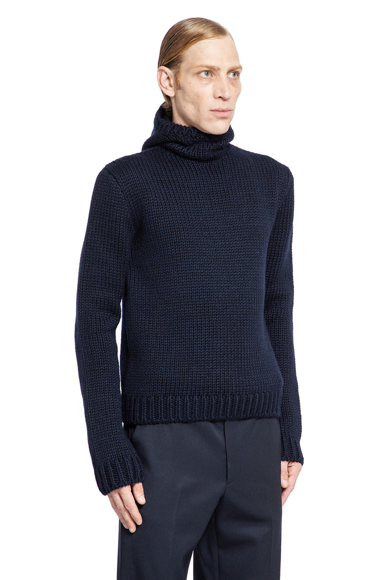 PRADA MAN BLUE KNITWEAR