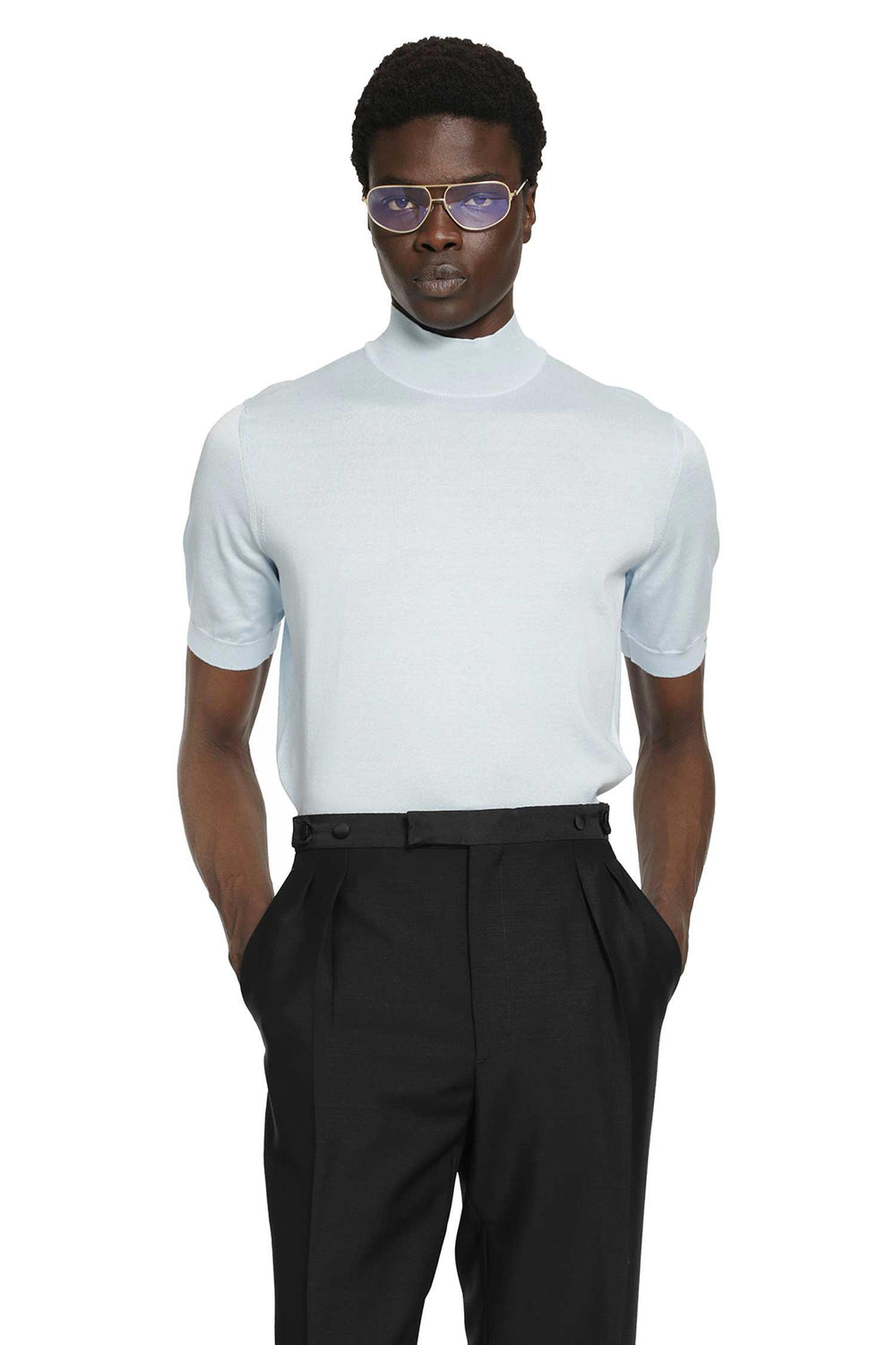 PRADA Short Sleeve Cotton Sweater man