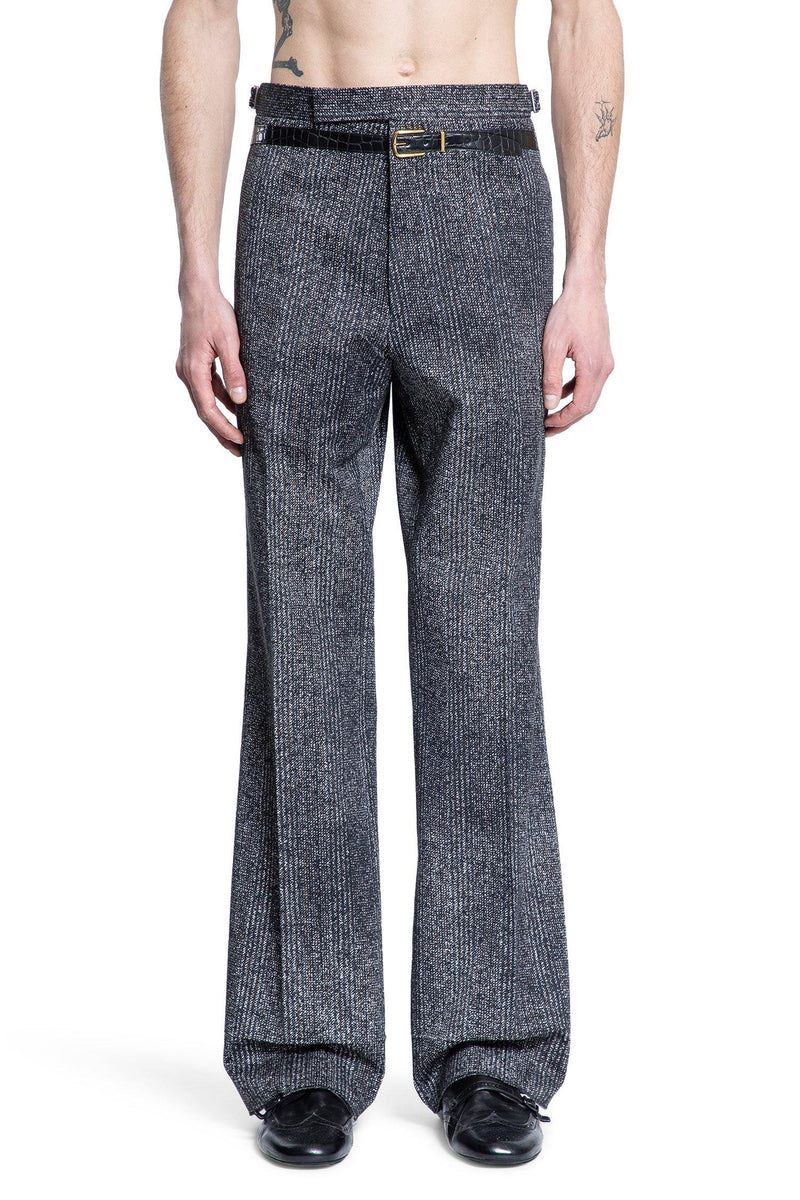 Cotton Gabardine Pants with Printed Belt - Antonioli.eu