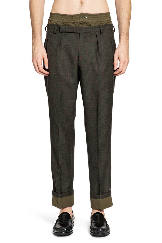 Check Wool Trousers