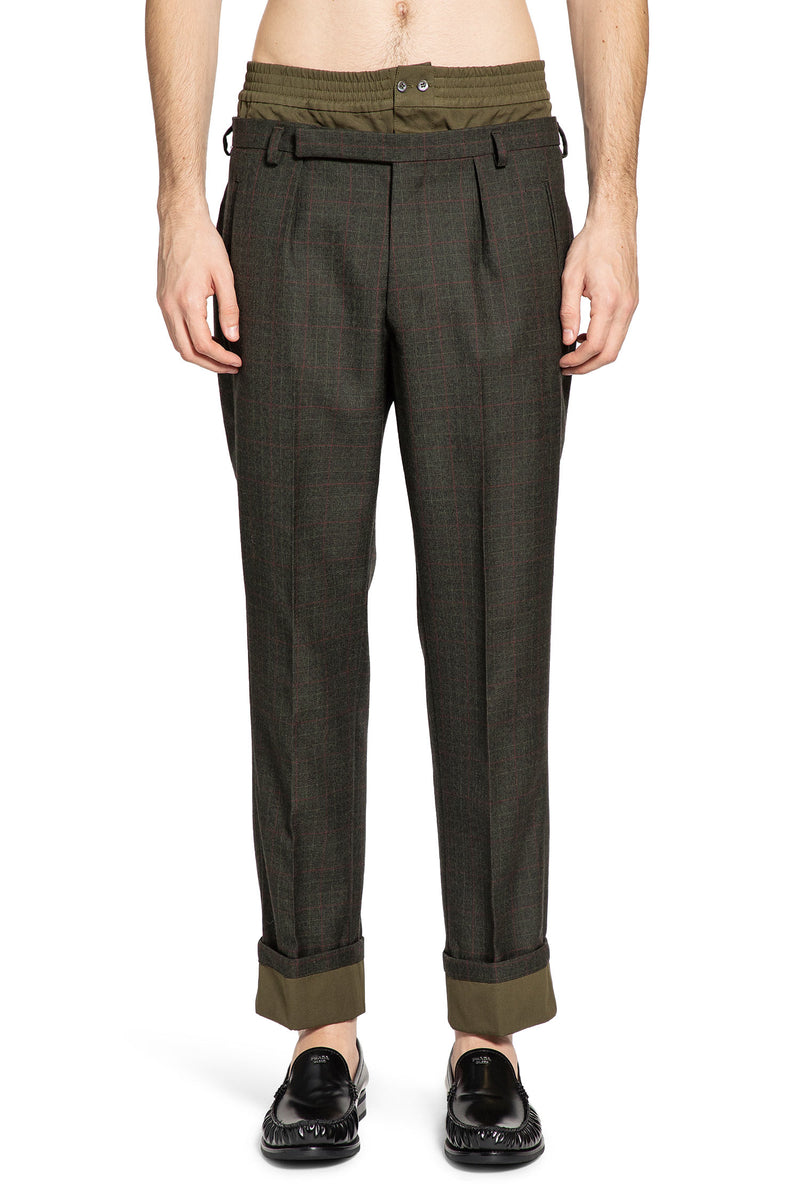 Check Wool Trousers