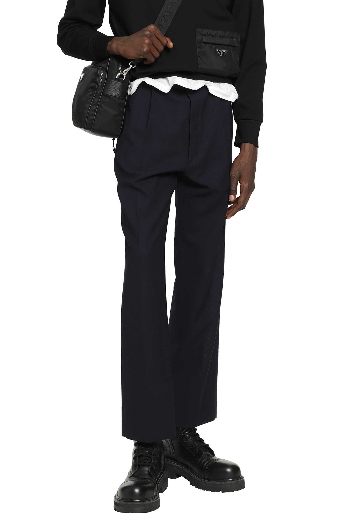 Wool Pants With Technical Details