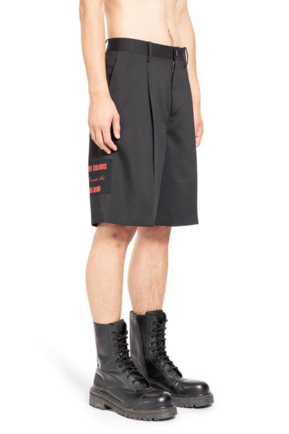 UNDERCOVER MAN BLACK SHORTS & SKIRTS