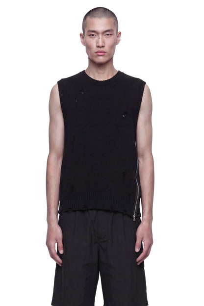 Distressed Knitted Vest