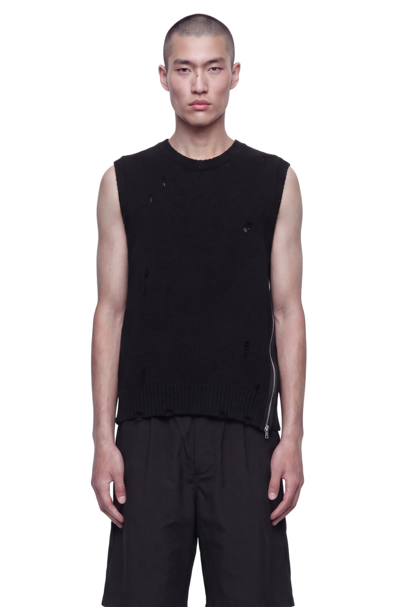 Distressed Knitted Vest