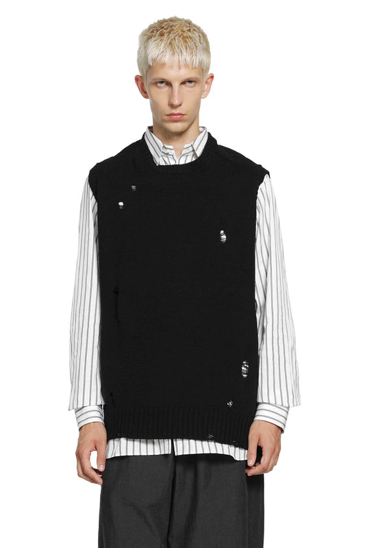 Distressed Knitted Vest