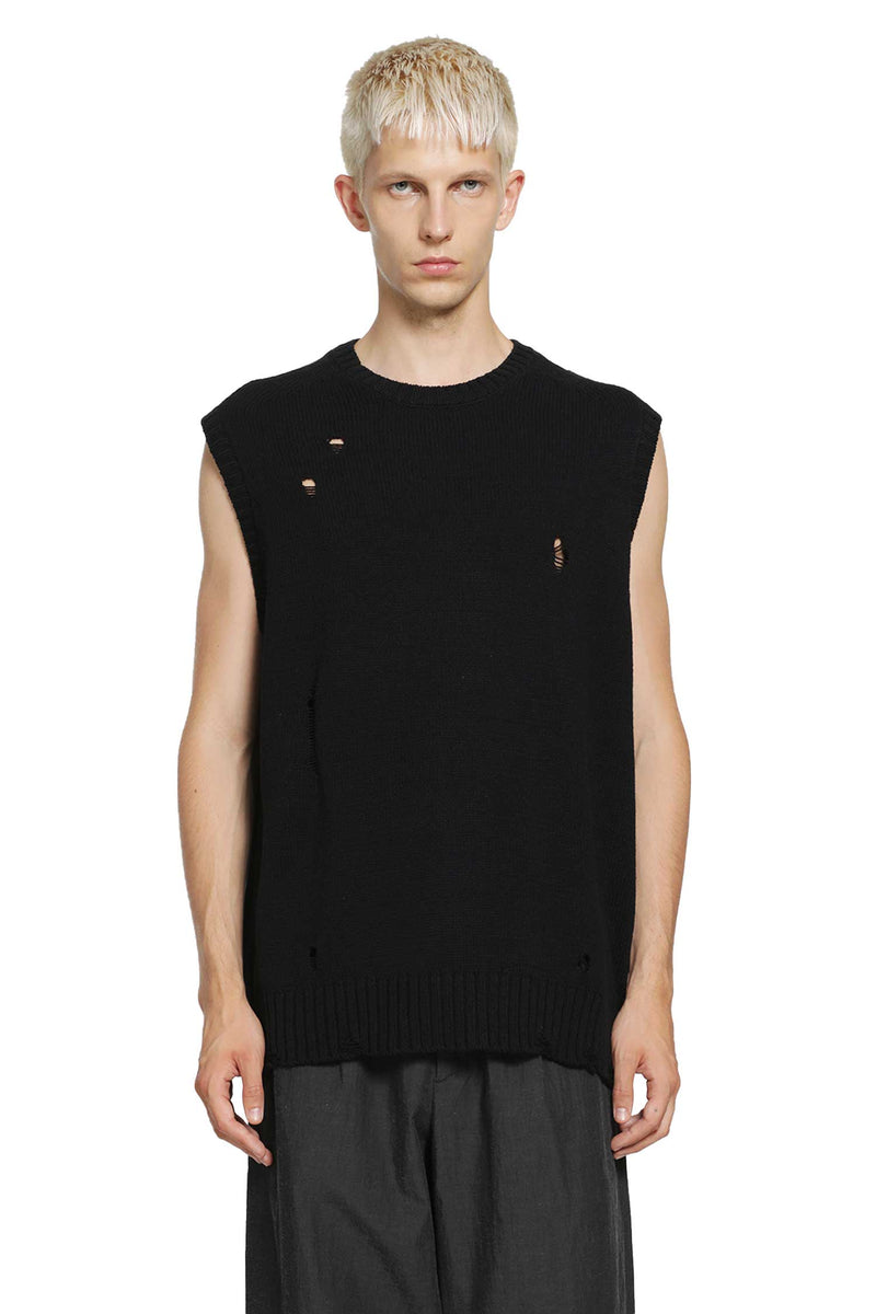 UNDERCOVER Distressed Knitted Vest man