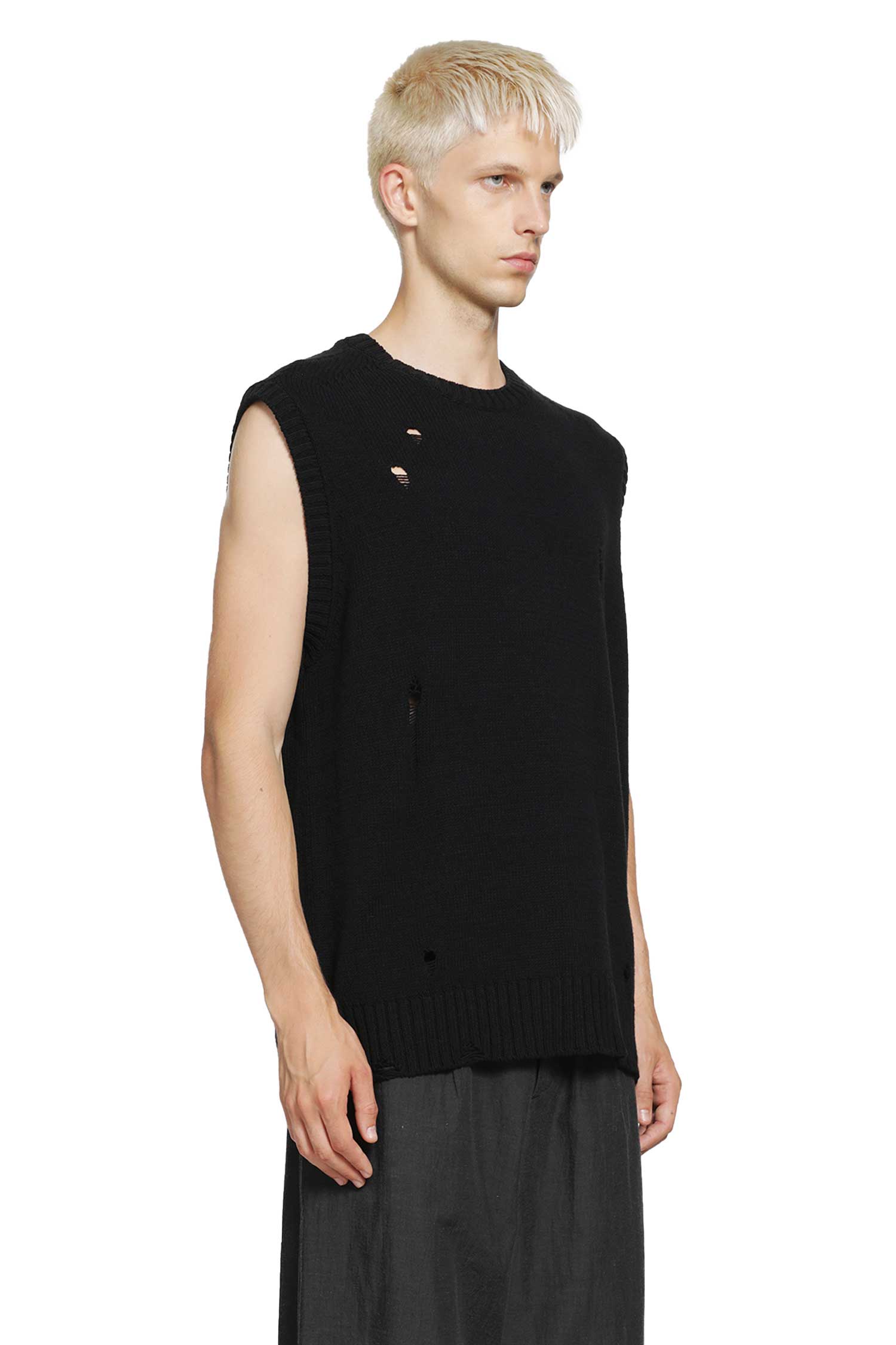 Distressed Knitted Vest