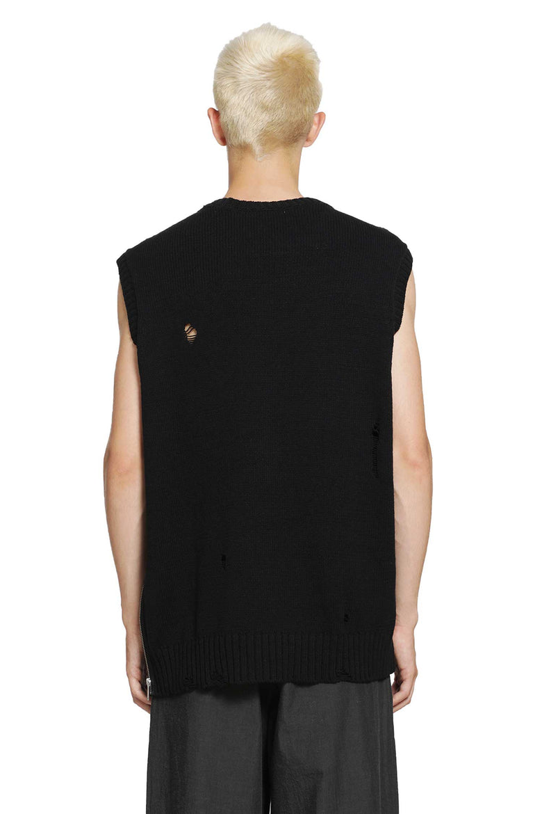 UNDERCOVER Distressed Knitted Vest man