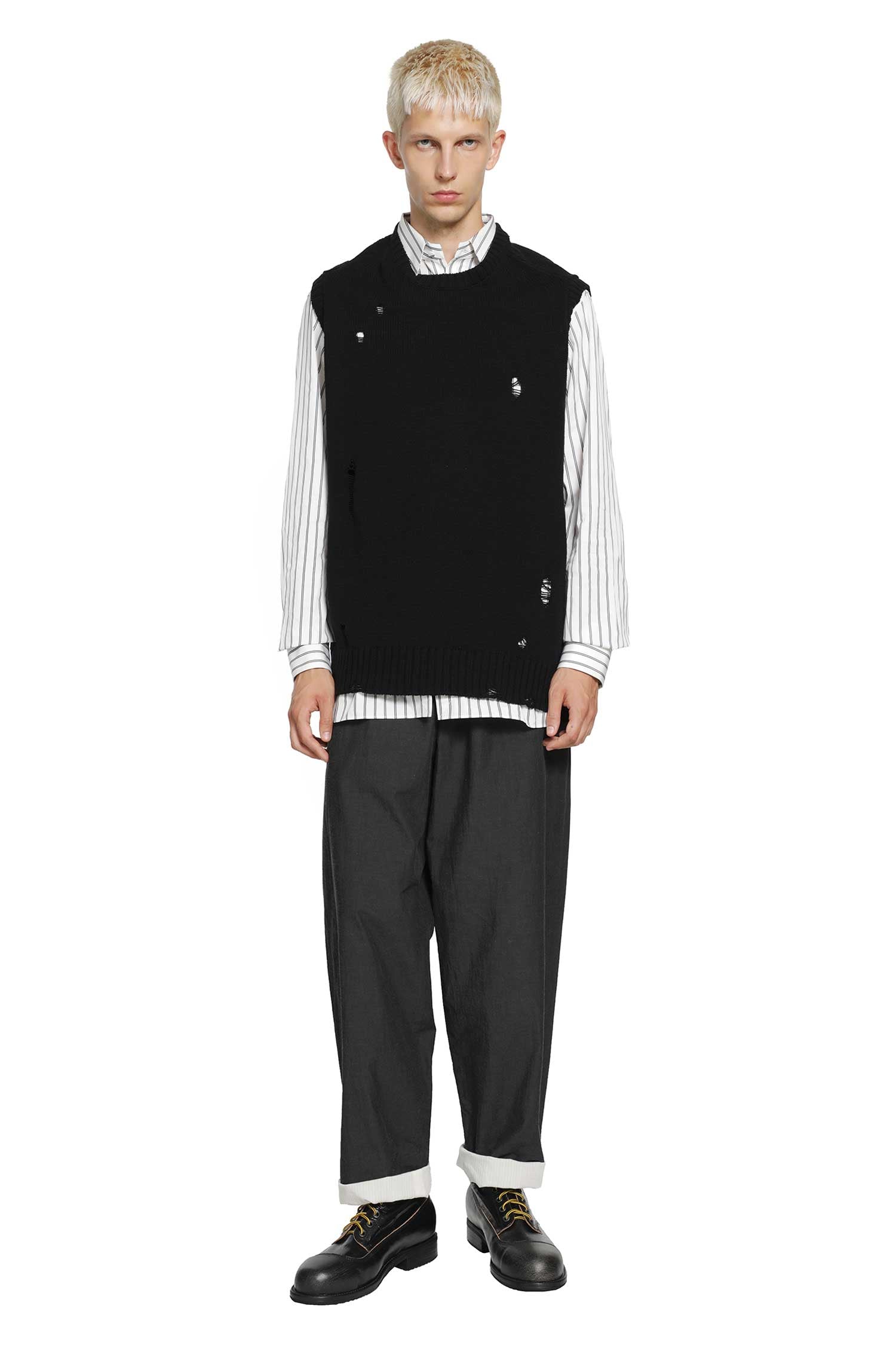 UNDERCOVER Distressed Knitted Vest man