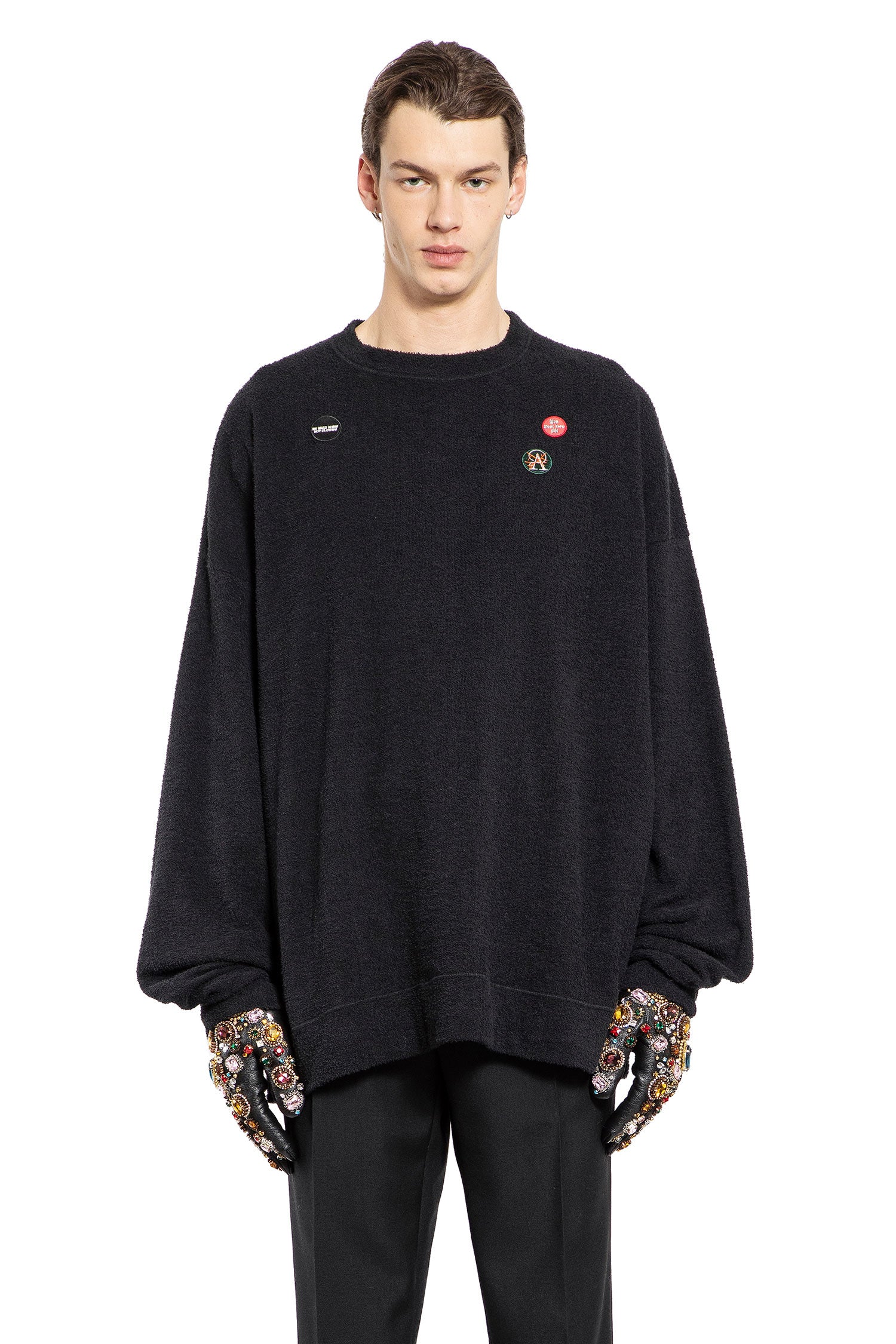 Embellished Sweatshirt in Fleece