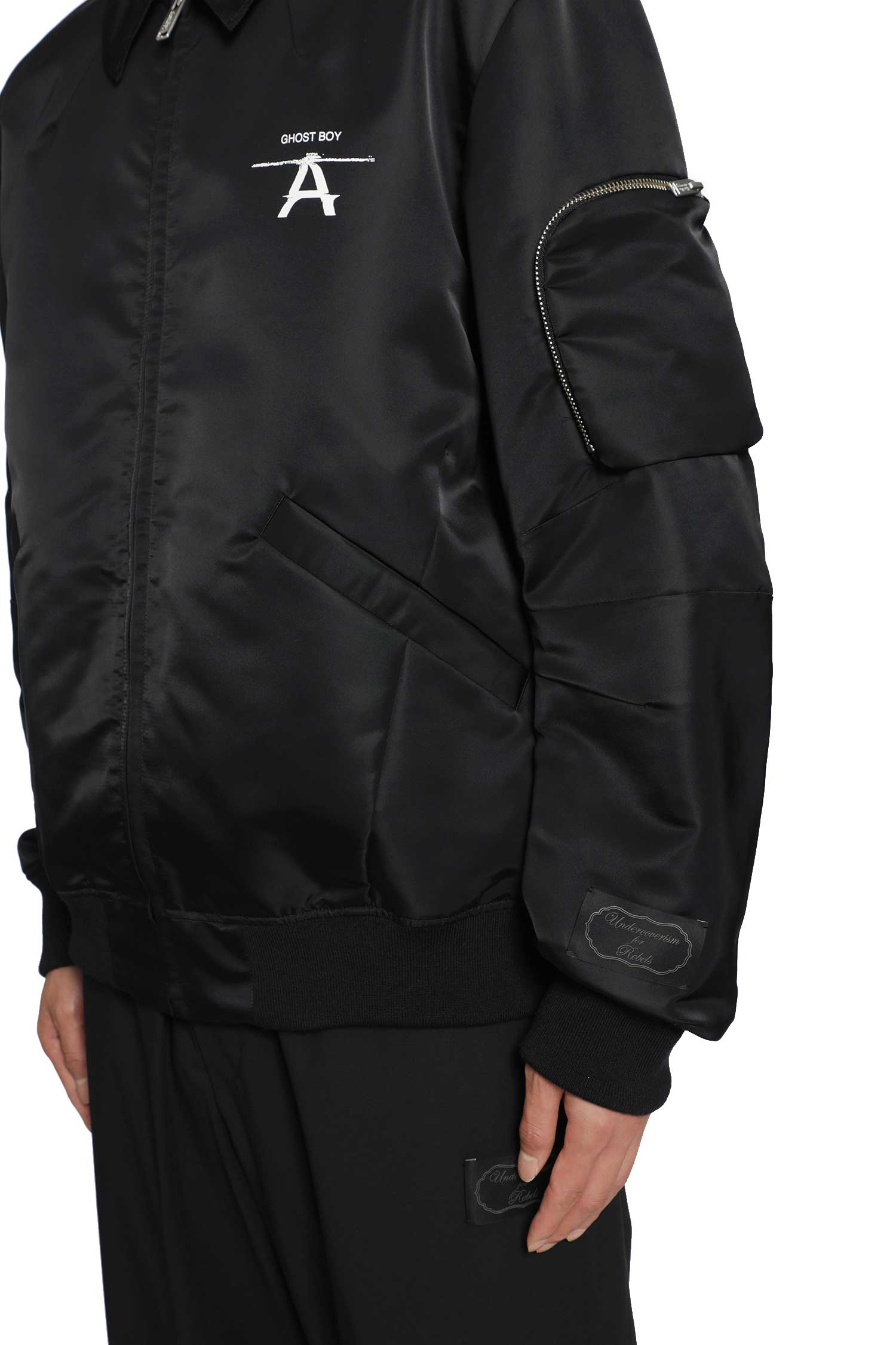Glossy Nylon Ghost Boy Blouson