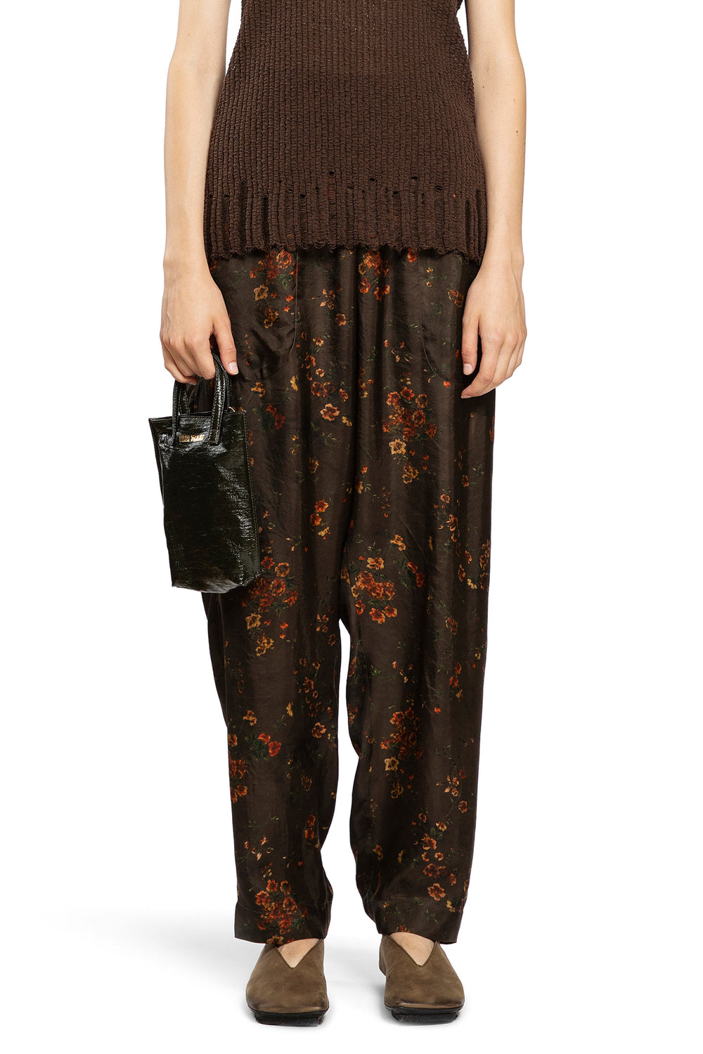 UMA WANG WOMAN BROWN TROUSERS