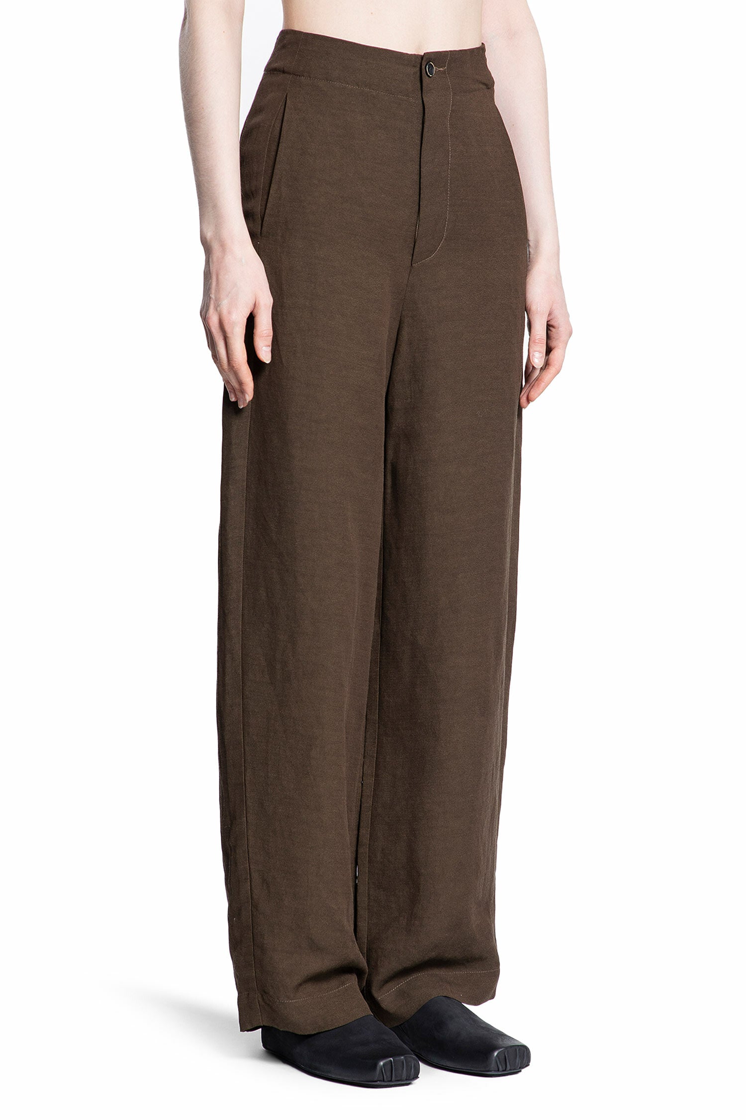 UMA WANG WOMAN BROWN TROUSERS