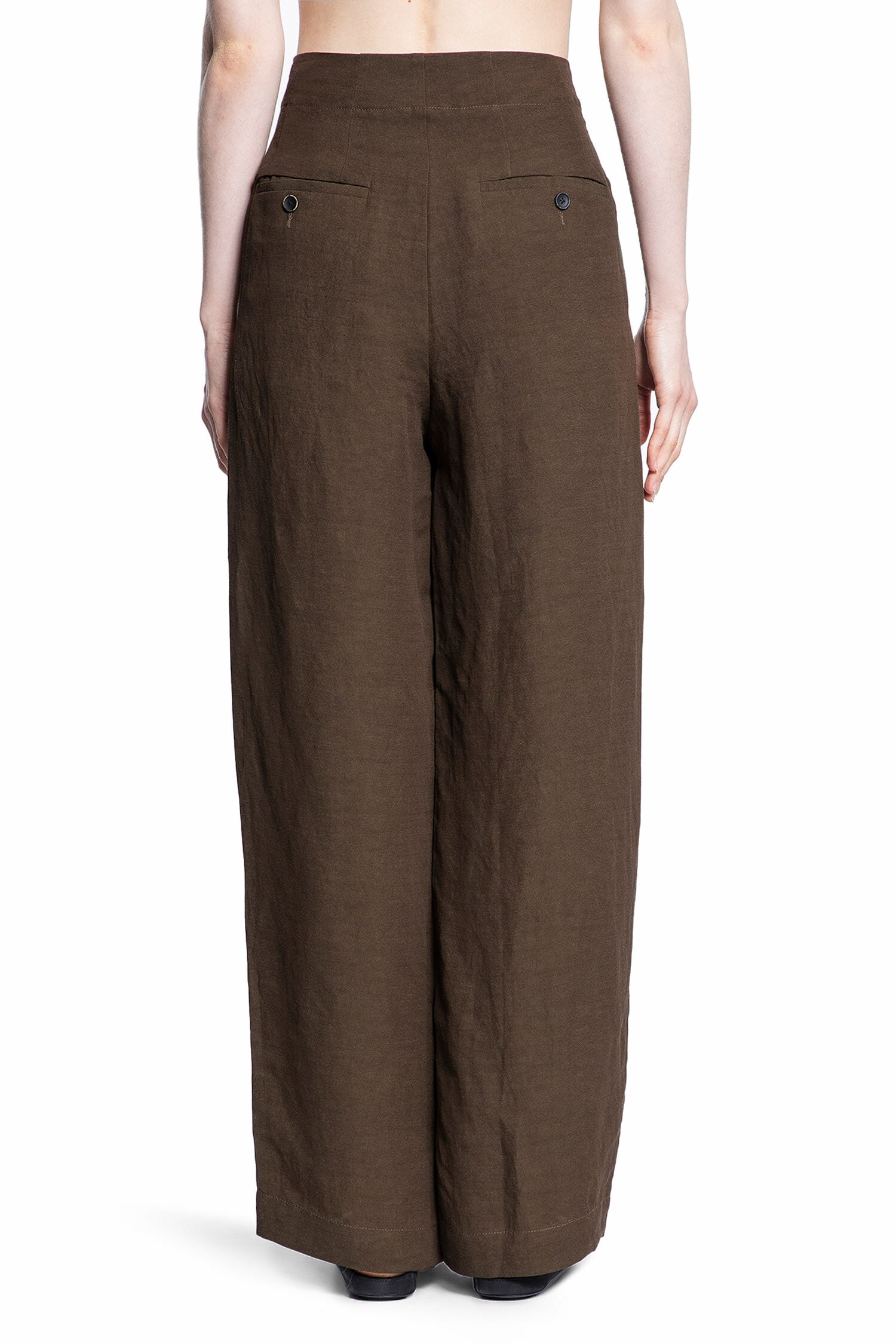 UMA WANG WOMAN BROWN TROUSERS