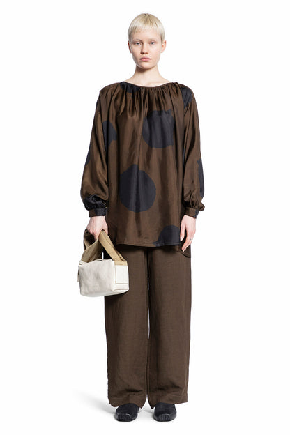 UMA WANG WOMAN BROWN TROUSERS