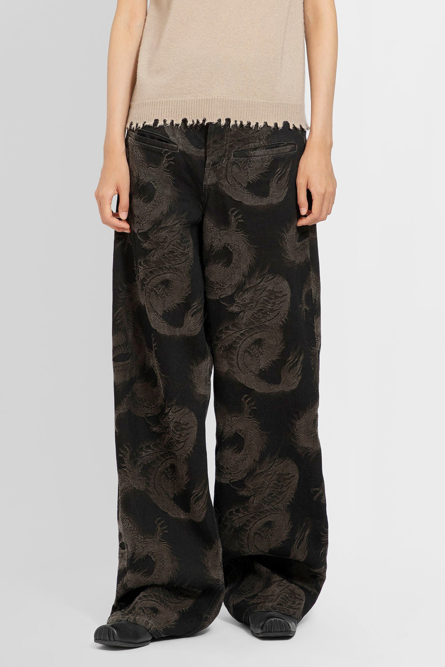 UMA WANG WOMAN BLACK TROUSERS