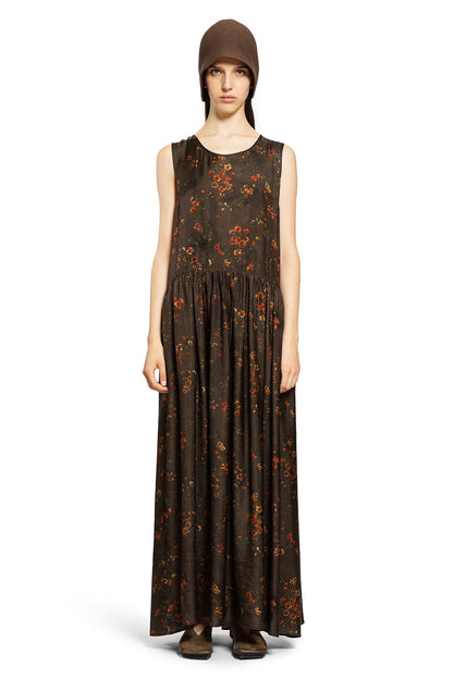 UMA WANG WOMAN BROWN DRESSES