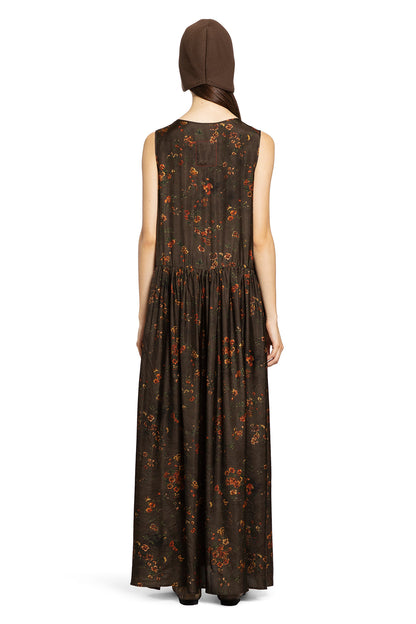 UMA WANG WOMAN BROWN DRESSES