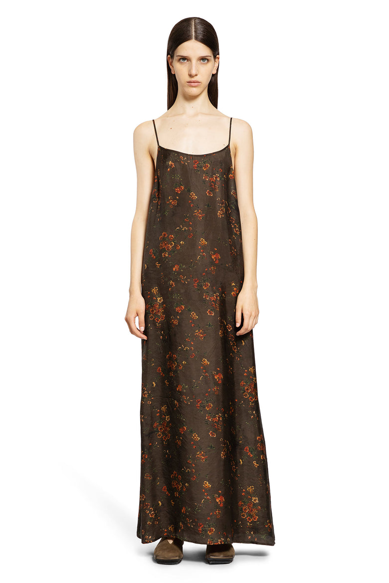 UMA WANG WOMAN BROWN DRESSES