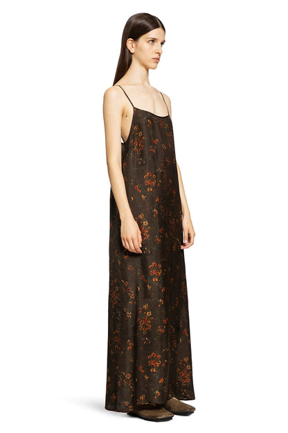 UMA WANG WOMAN BROWN DRESSES