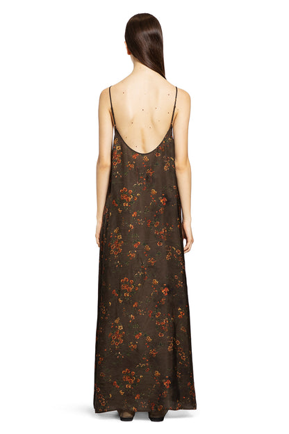 UMA WANG WOMAN BROWN DRESSES