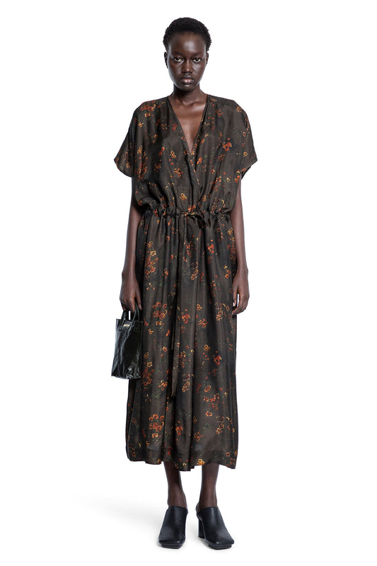 UMA WANG WOMAN BROWN DRESSES