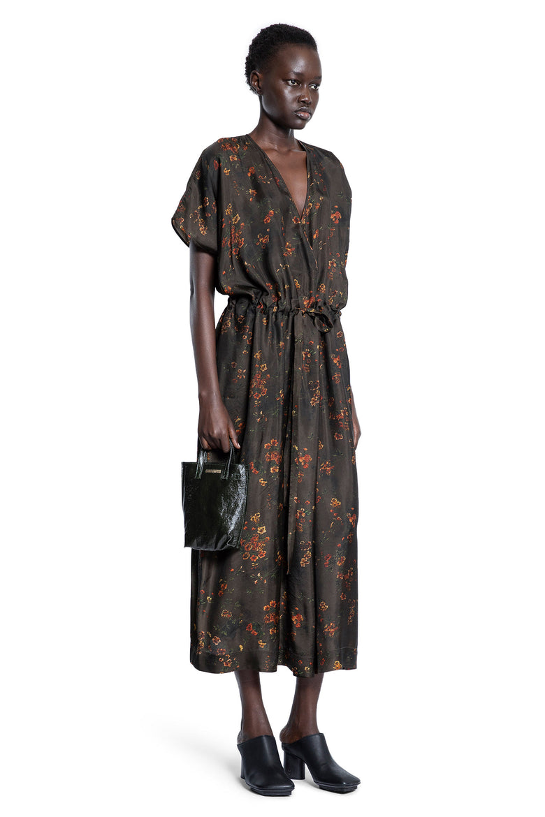 UMA WANG WOMAN BROWN DRESSES