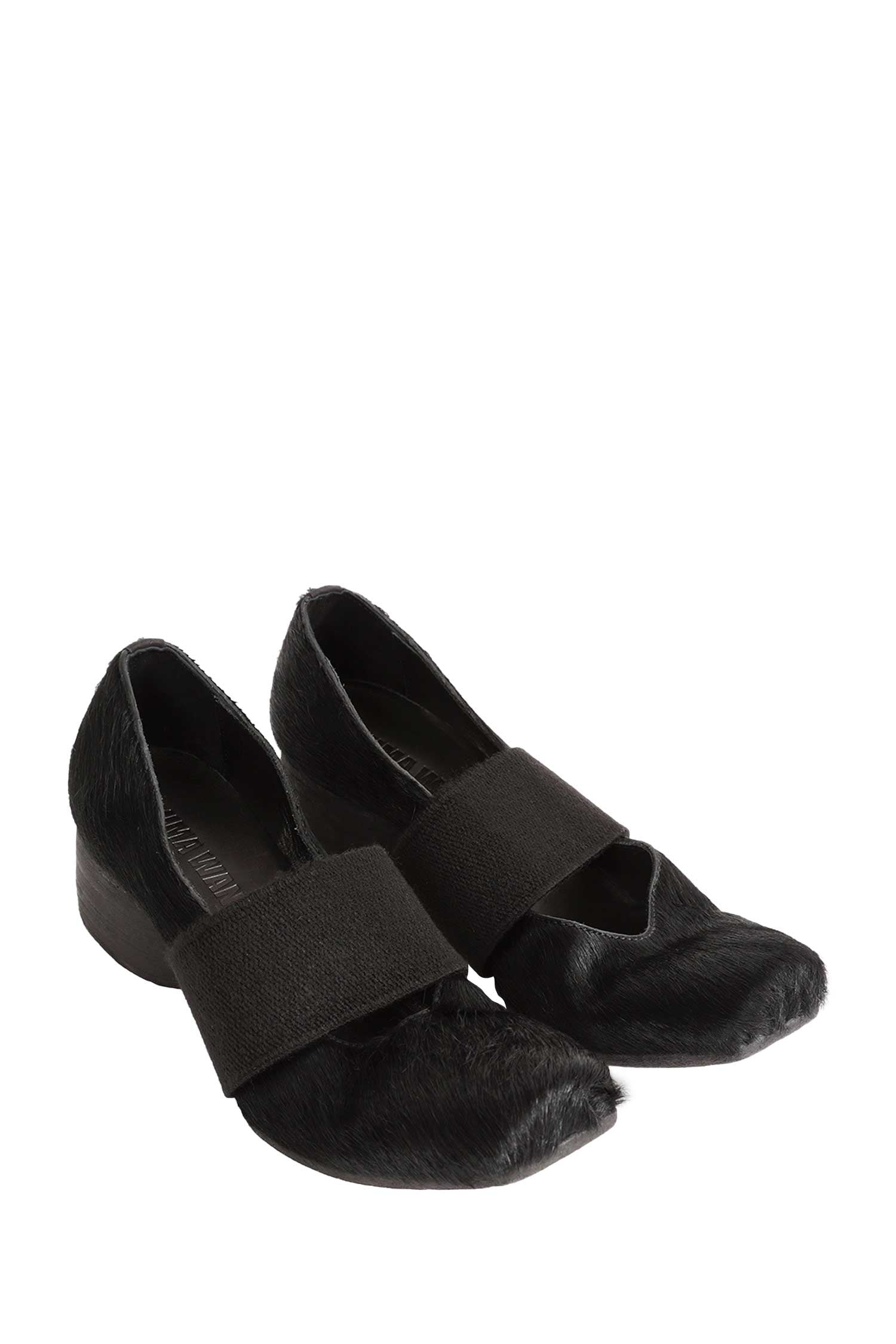 Calf Hair Heeled Ballerinas