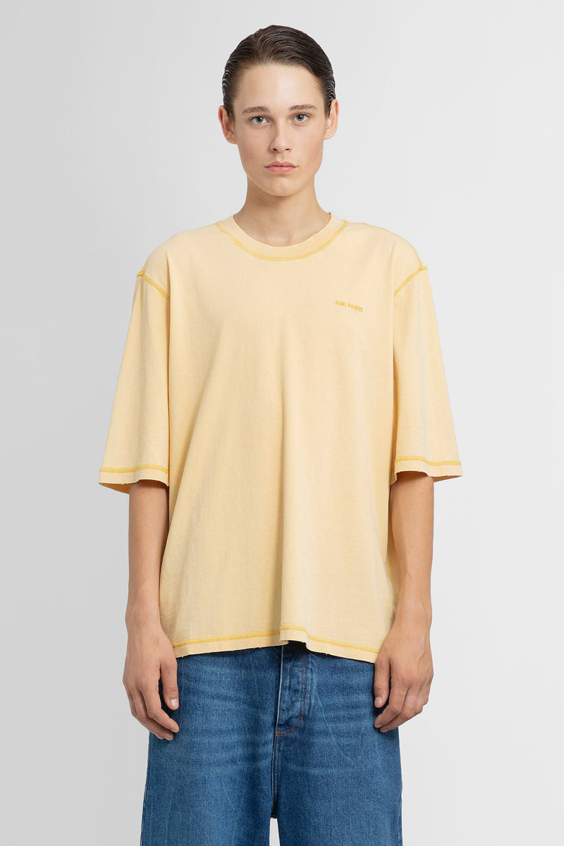 AMI PARIS MAN YELLOW T-SHIRTS - AMI PARIS - T-SHIRTS | Antonioli