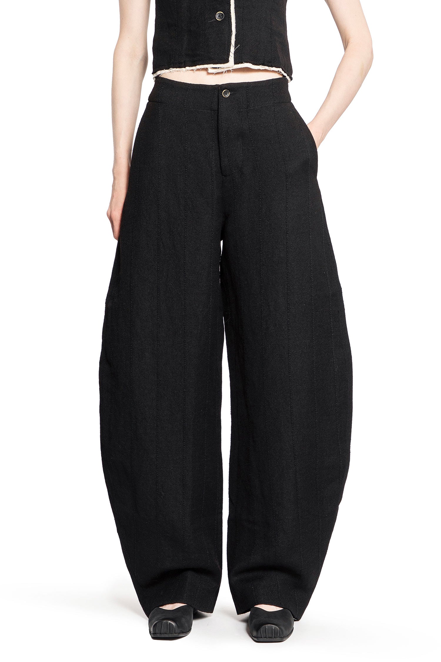 UMA WANG WOMAN BLACK TROUSERS