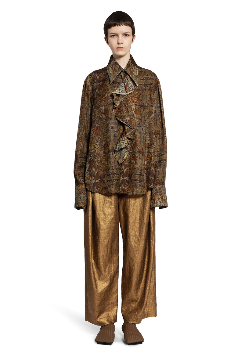 UMA WANG WOMAN GOLD TROUSERS