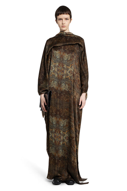 UMA WANG WOMAN BROWN DRESSES