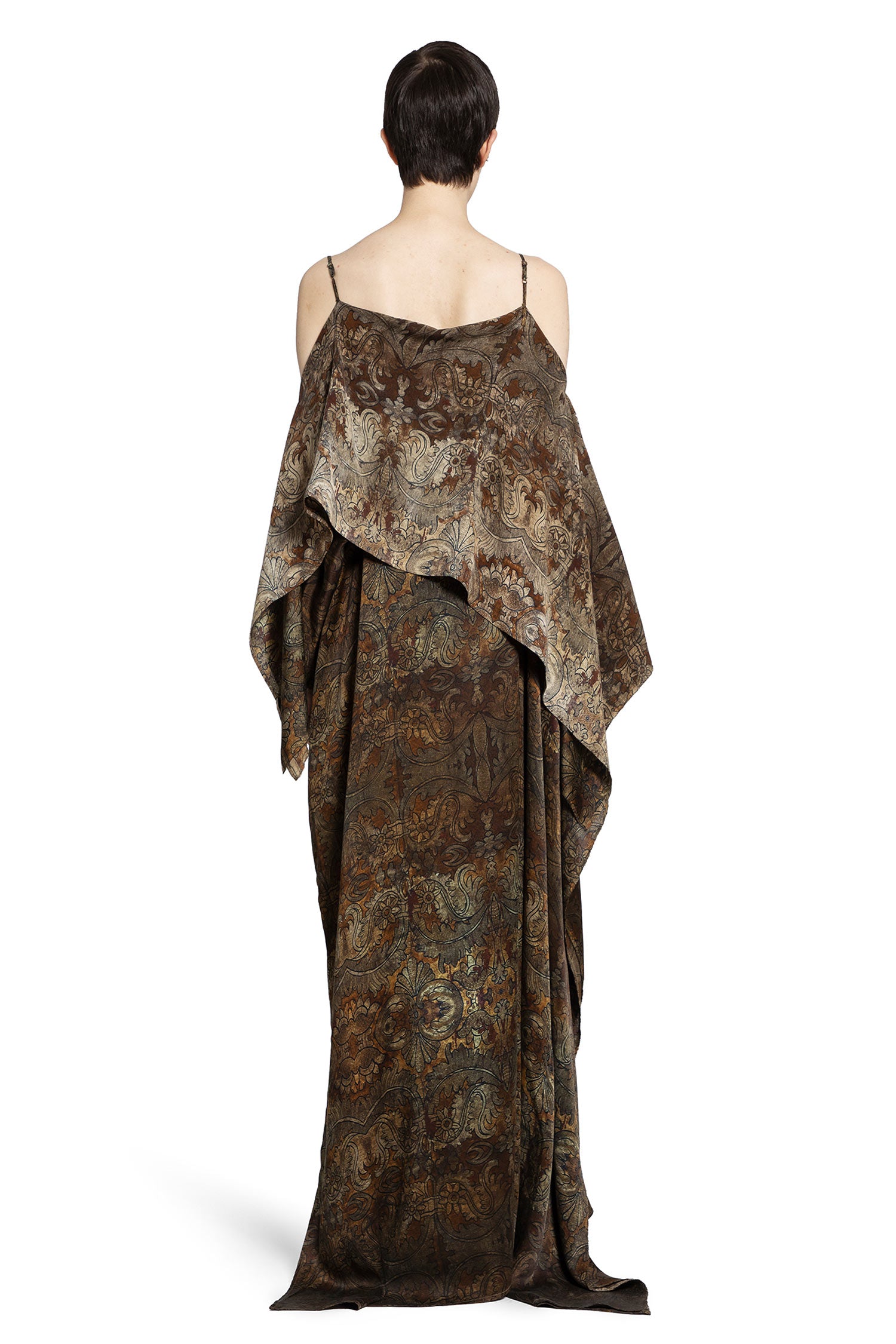 UMA WANG WOMAN BROWN DRESSES