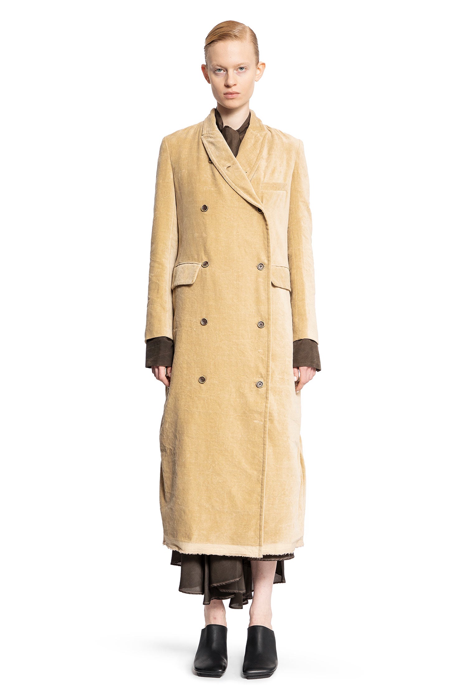 UMA WANG WOMAN BEIGE COATS