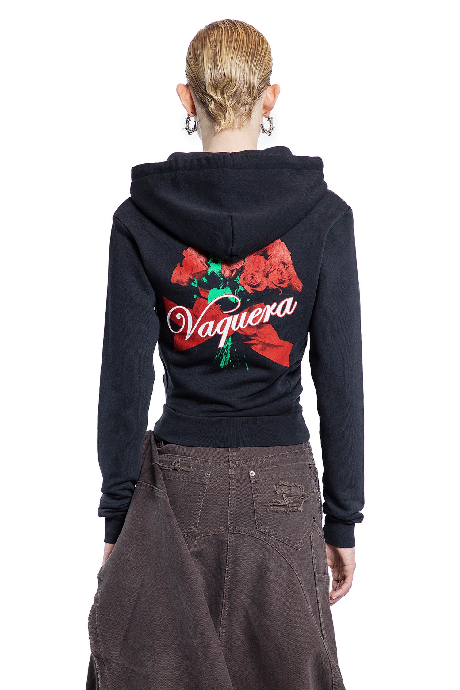 VAQUERA WOMAN BLACK SWEATSHIRTS