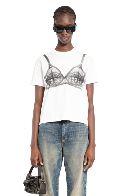 VAQUERA WOMAN OFF-WHITE T-SHIRTS & TANK TOPS