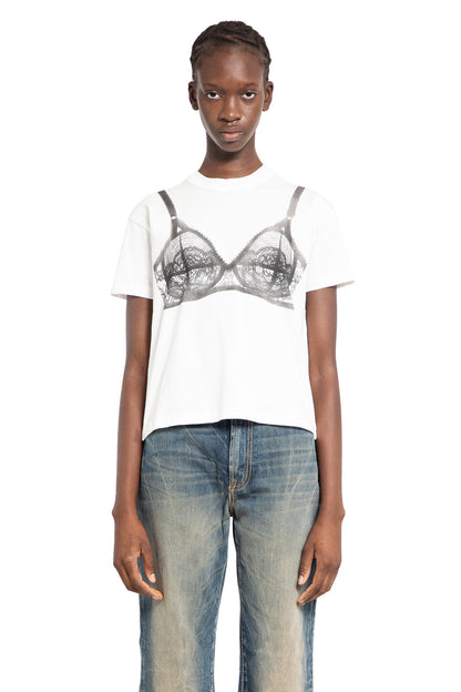 VAQUERA WOMAN OFF-WHITE T-SHIRTS & TANK TOPS