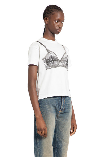 VAQUERA WOMAN OFF-WHITE T-SHIRTS & TANK TOPS