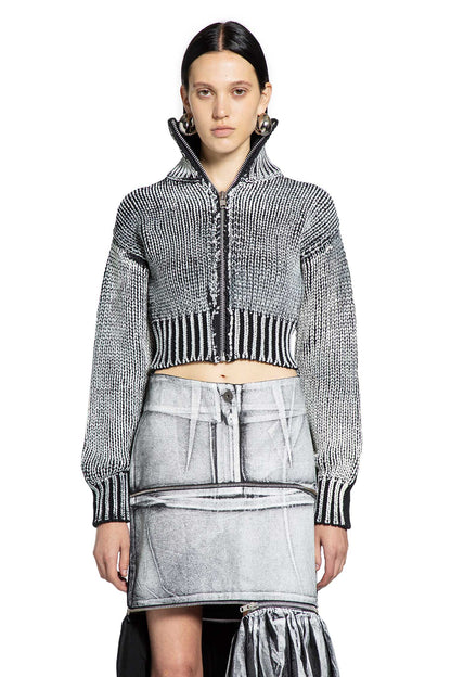 Cropped Painted Cardigan