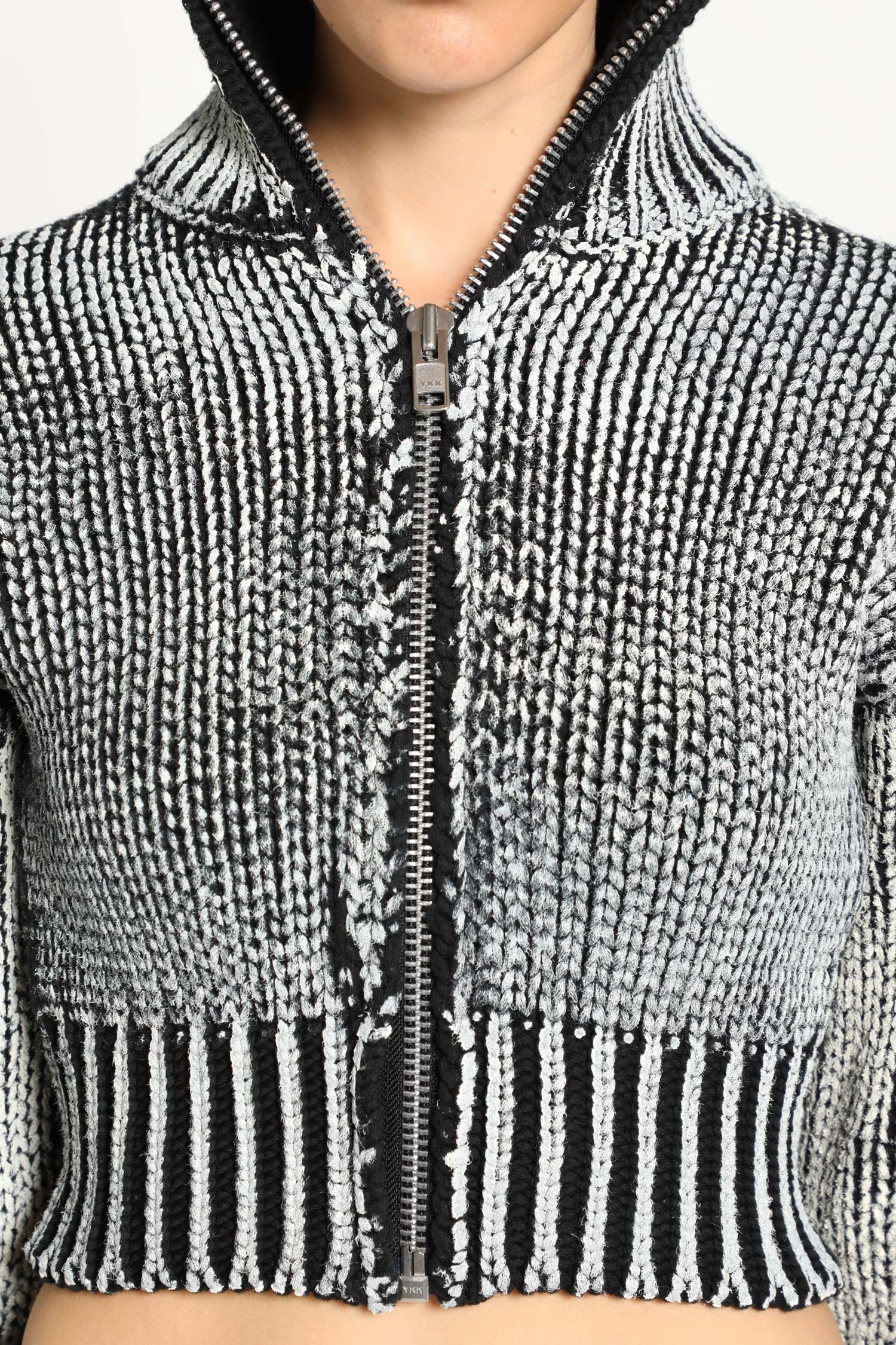 Cropped Painted Cardigan