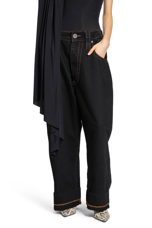 Wide Leg Baby Jeans Folded Cuffs