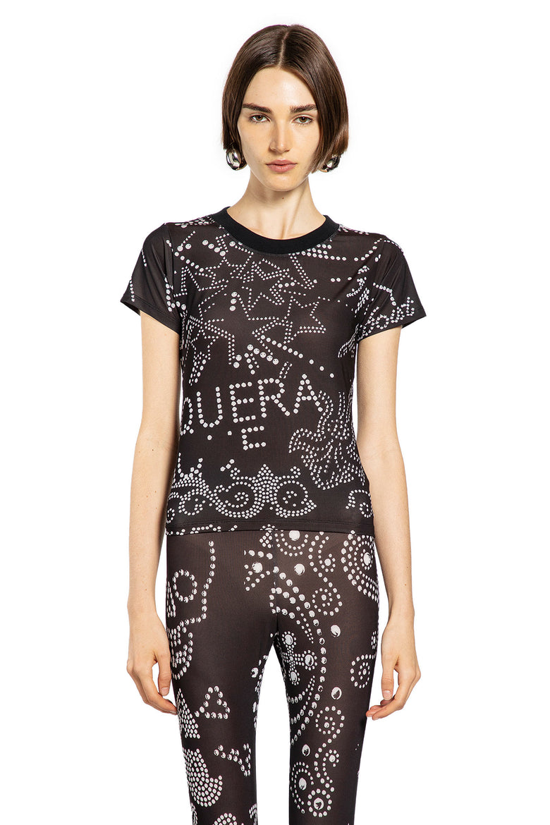VAQUERA WOMAN BLACK T-SHIRTS & TANK TOPS