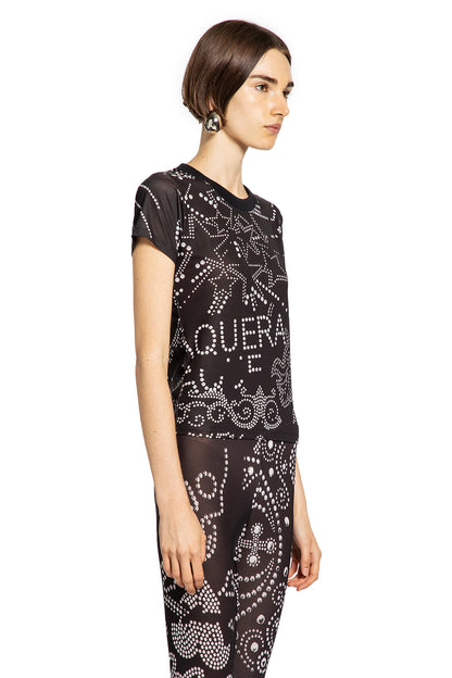 VAQUERA WOMAN BLACK T-SHIRTS & TANK TOPS